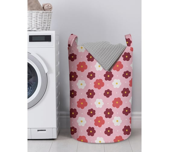 Изображение товара Корзина для белья в ванную, органайзер для хранения вещей JOYARTY Цветные ромашки 60x40 см gaba_423260_L