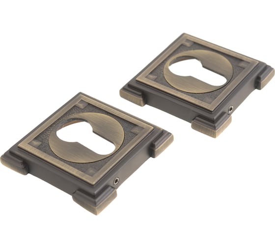 Изображение товара Декоративная накладка Ренц на цилиндр, бронза античная матовая INET 19 MAB