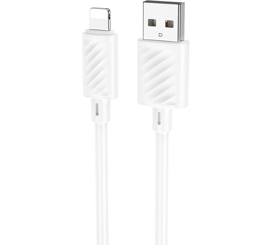 Изображение товара Кабель Usb Hoco x88 gratified lightning 8-pin, 2.4а, 1м, tpu (белый) 0L-00056441