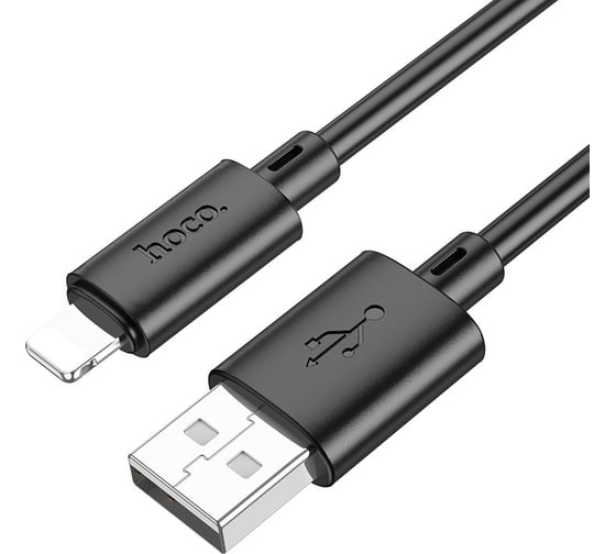 Изображение товара Кабель Usb Hoco x88 gratified lightning 8-pin, 2.4а, 1м, tpu (черный) 0L-00056440