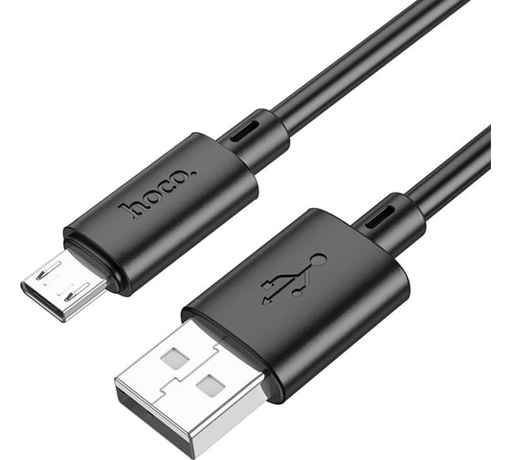 Изображение товара Кабель Usb Hoco x88 gratified microusb, 2.4а, 1м, tpu (черный) 0L-00056442