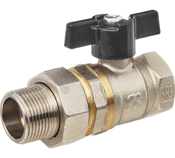 Изображение товара Шаровой кран БАЗ "американка" 11Б27п1 DN25 прямой бабочка никель серия Standart PN40 БАЗ.А.А31.1.25.НГ.40.Н