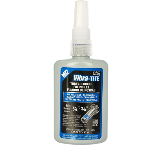 Изображение товара Резьбовой фиксатор средней прочности Vibra-tite 122 50 мл 12250