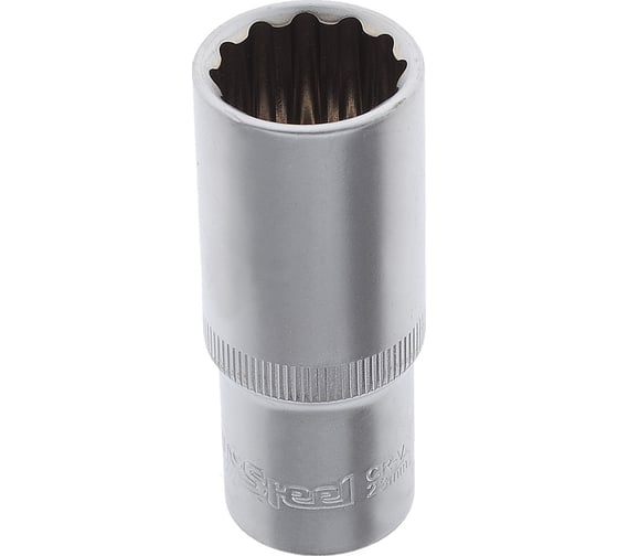 Изображение товара Головка торцевая двенадцатигранная удлиненная AV Steel (23 мм; 1/2) AV-521223