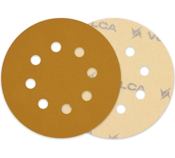 Изображение товара Диск абразивный на бумажной основе Sapphire 100 шт, 125 мм, Р220, 8 отверстий VOLCA 55110114022