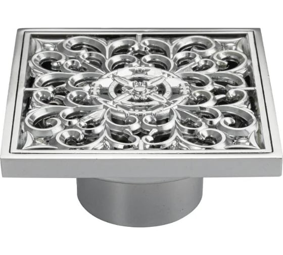 Изображение товара Трап Санакс с декором цвет хром, вертикальный 10см х 10см 00030