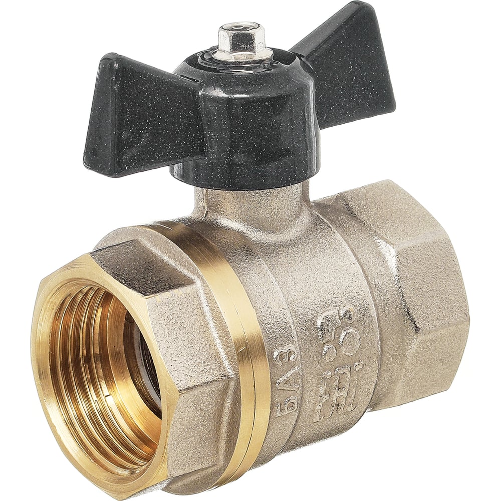 Изображение товара Шаровой кран БАЗ 11Б27п1 DN15 бабочка никель PN40 для водоснабжения и отопления