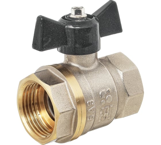 Изображение товара Шаровой кран БАЗ 11Б27п1 Ду20 А30/1 вр/вр бабочка никель PN40 серия Standart БАЗ.А30.1.20.НГ.40.Н