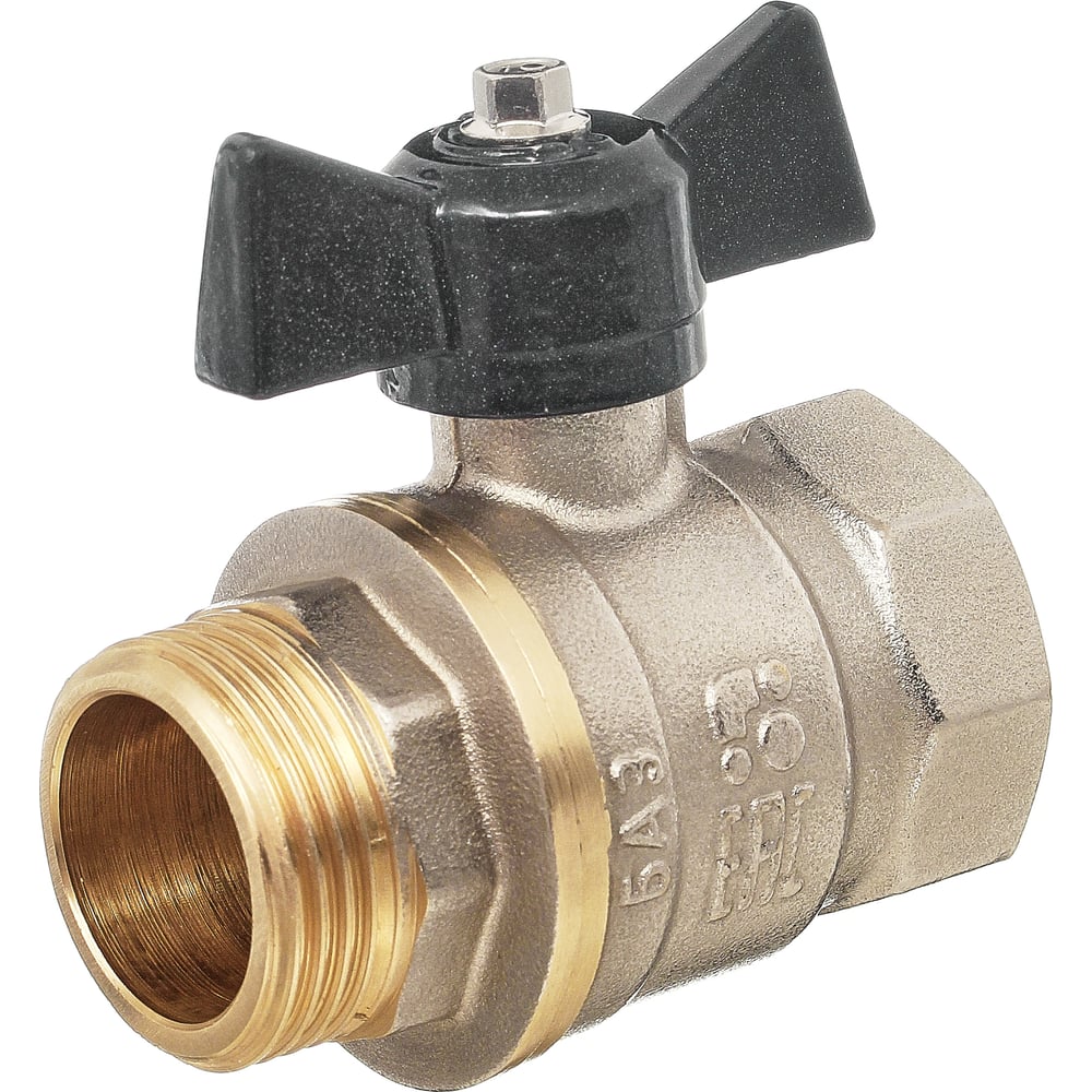 Изображение товара Шаровой кран БАЗ 11Б27п1 DN15 PN40 с бабочкой никель