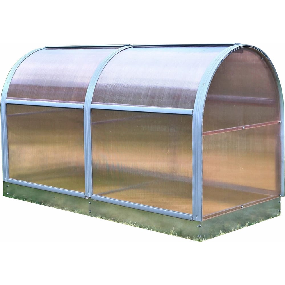 Изображение товара Парник ТМК Удача 1 м х 2 м х 1.3 м с оцинкованной грядкой и поликарбонатом 4 мм