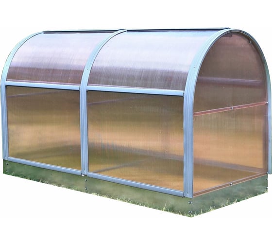 Изображение товара Парник ТМК Удача 1 м х 2 м х высота 1.3 м, с оцинкованной грядкой, поликарбонат NANO 4 мм 348-280