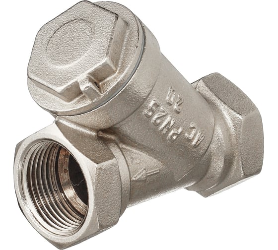 Изображение товара Сетчатый фильтр БАЗ никелированный Ду25 А50 угловой БАЗ.Ф.А50.25.Н