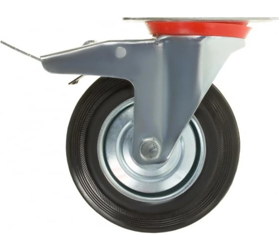 Изображение товара Колесо поворотное SCb 85 (250 мм; резина; с тормозом (N) TOR 1028121