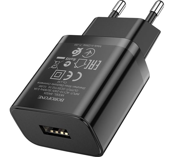 Изображение товара СЗУ Borofone ba52a gamble 1xusb, 2.1а (черный) 0L-00049922 23752-BA52ABK