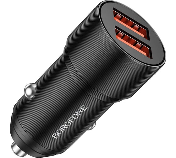 Изображение товара Автомобильное зарядное устройство Borofone bz19 wisdom 2xusb, 2.4a черный 0L-00057167