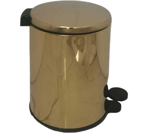 Изображение товара Урна для мусора PRIMANOVA CIGO (6л.,золото корпус, чёрный внутр. ведро), система SOFT CLOSE M-E41-37-06