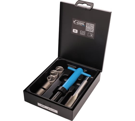 Изображение товара Набор для восстановления резьбы VOLKEL М18x2.5 7 предметов V-Coil V04034