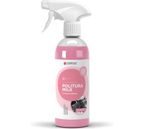 Изображение товара Матовый полироль для пластика и виниловых поверхностей Politura Milk, 0,5 л Complex 116405