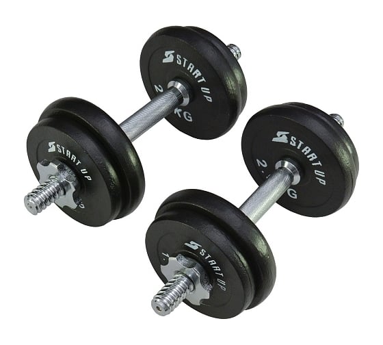 Изображение товара Набор гантелей Start Up up hd2601-20 20кг (2x10кг) 4690222048353
