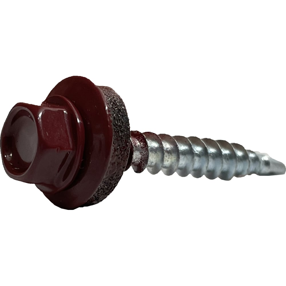 Изображение товара Кровельные саморезы Steelfix 4,8x35 цинк RAL3005 винно-красный 200 шт