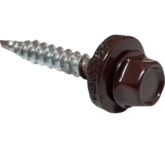 Изображение товара Кровельные саморезы Steelfix 4,8x35 цинк ral8017 шоколадно-коричневый 100 шт СК4835100Ш
