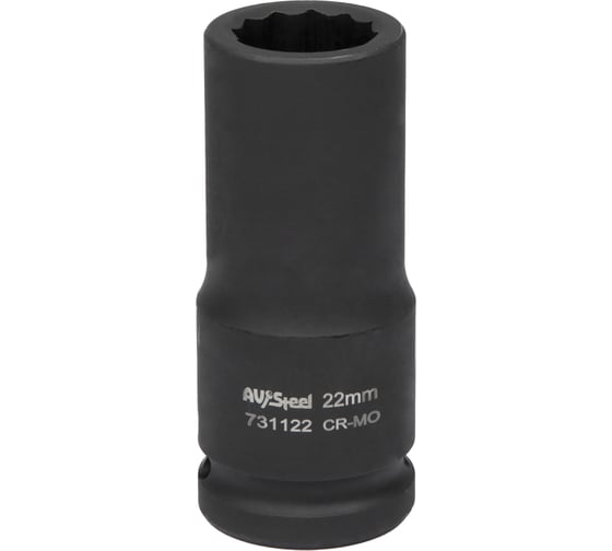 Изображение товара Головка ударная двенадцатигранная удлиненная 22 мм, 3/4"DR AV Steel AV-731122