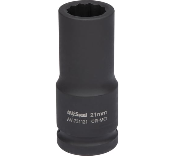 Изображение товара Головка ударная двенадцатигранная удлиненная 21 мм, 3/4"DR AV Steel AV-731121