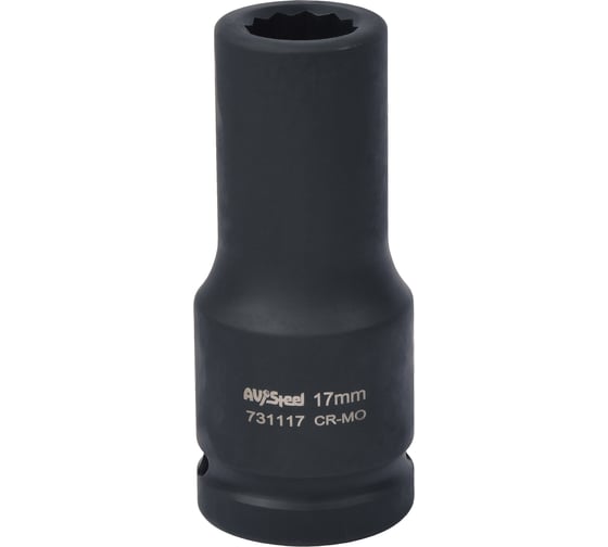 Изображение товара Головка ударная двенадцатигранная удлиненная 17 мм, 3/4"DR AV Steel AV-731117