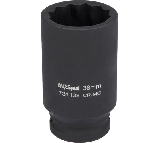 Изображение товара Головка ударная двенадцатигранная удлиненная 38 мм, 3/4"DR AV Steel AV-731138