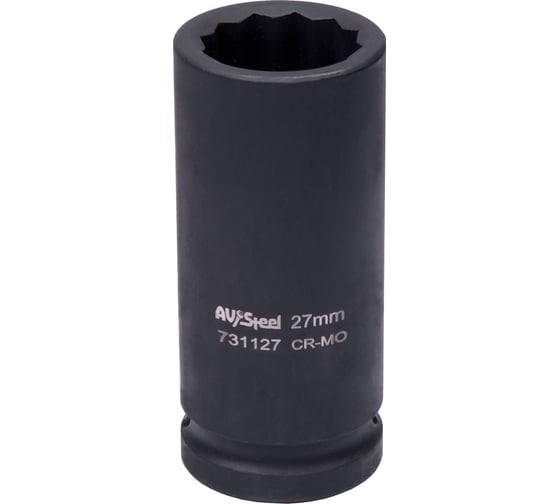Изображение товара Головка ударная двенадцатигранная удлиненная 27 мм, 3/4"DR AV Steel AV-731127