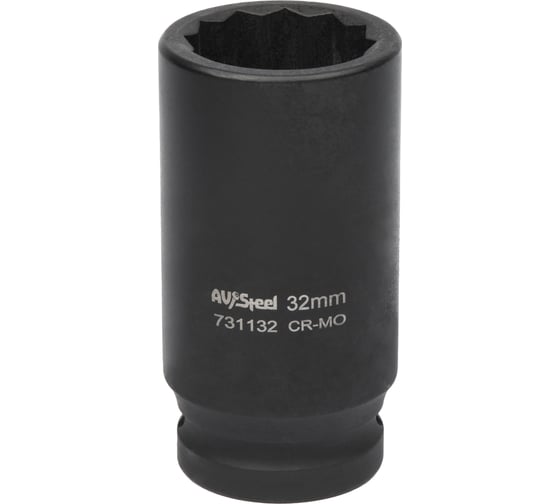 Изображение товара Головка ударная двенадцатигранная удлиненная 32 мм, 3/4"DR AV Steel AV-731132