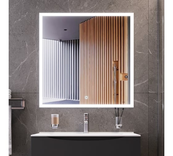 Изображение товара Зеркало BOND квадратное 80x80см с LED подсветкой и сенсорным диммером M44ZE-8080