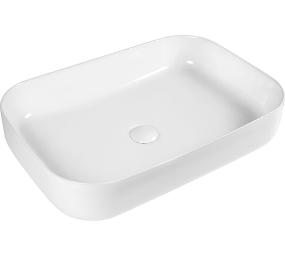 Изображение товара Раковина накладная прямоугольная BOND 60х42х14см керамическая белая S54-600