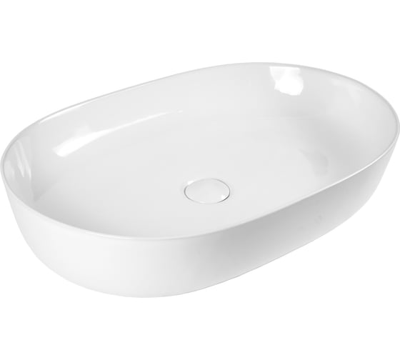 Изображение товара Раковина BOND накладная прямоугольно-овальная 60х40х13,5см белая S51-600