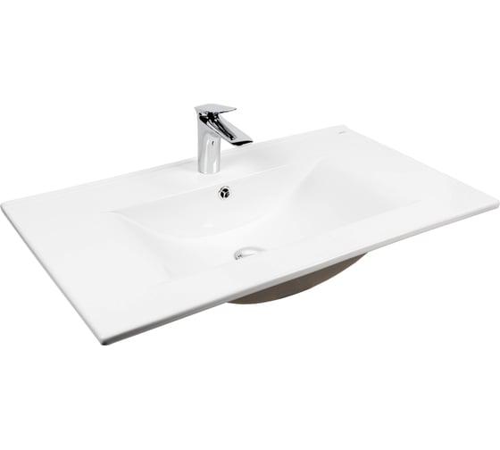 Изображение товара Раковина BOND встраиваемая прямоугольная 81х46х17см белая с переливом S05-800