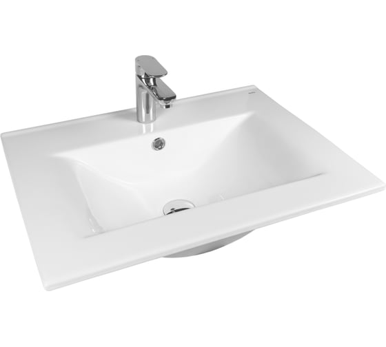 Изображение товара Раковина BOND встраиваемая прямоугольная 604617см белая с переливом S05-600