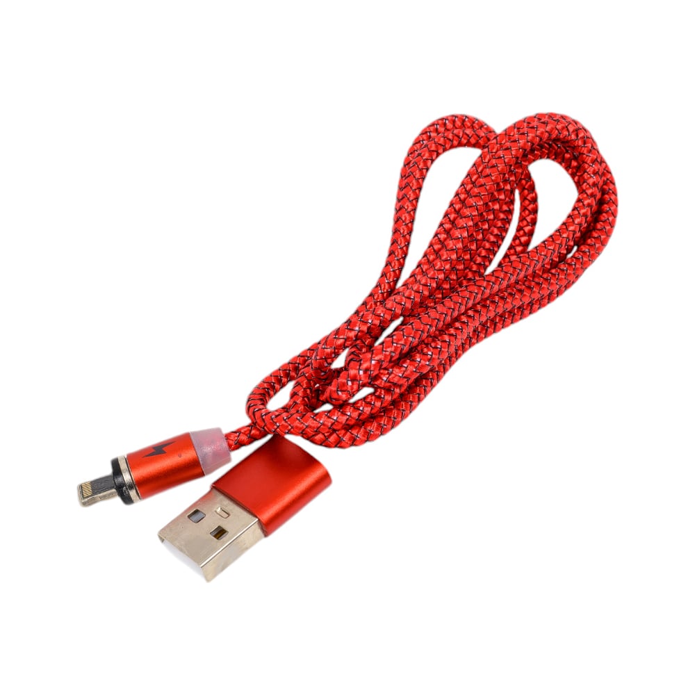 Изображение товара Дата-кабель More Choice Smart USB 2.4A для Lightning 8-pin Magnetic нейлон 1м K61Si Red Изображение товара Дата-кабель More Choice Smart USB 2.4A для Lightning 8-pin Magnetic нейлон 1м K61Si Red