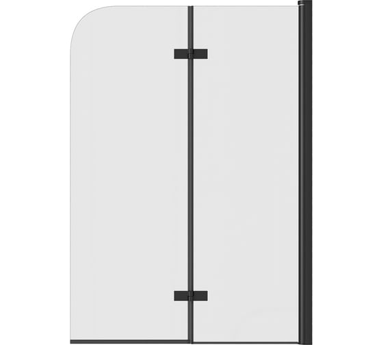 Изображение товара Шторка на ванну Teymi Anni 1400x1000, прозрачное стекло, профиль черный матовый T00280 ЦБ-00267143