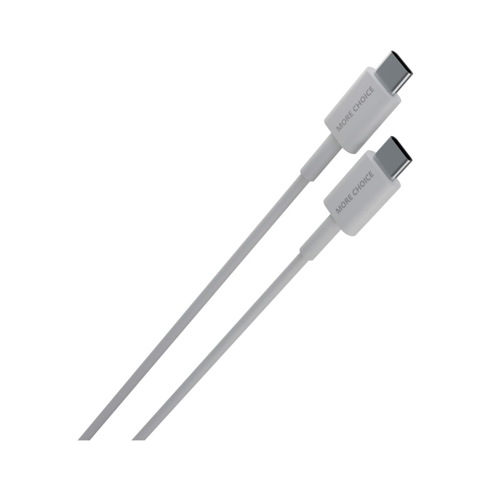 Изображение товара Дата-кабель More Choice Smart USB 3.0A PD 60W быстрая зарядка для Type-C Type-C TPE 2м K71Sa White