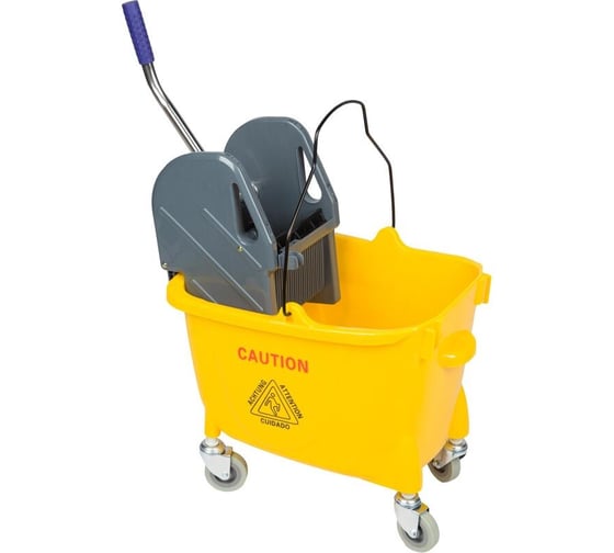 Изображение товара Уборочная тележка с отжимным прессом Комус 65x40x87см 32л 1642313