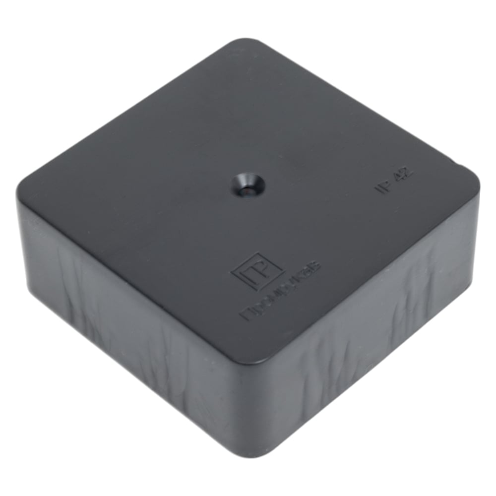 Изображение товара Универсальная распаечная коробка для кабель-канала 75x75 мм безгалогенная черная