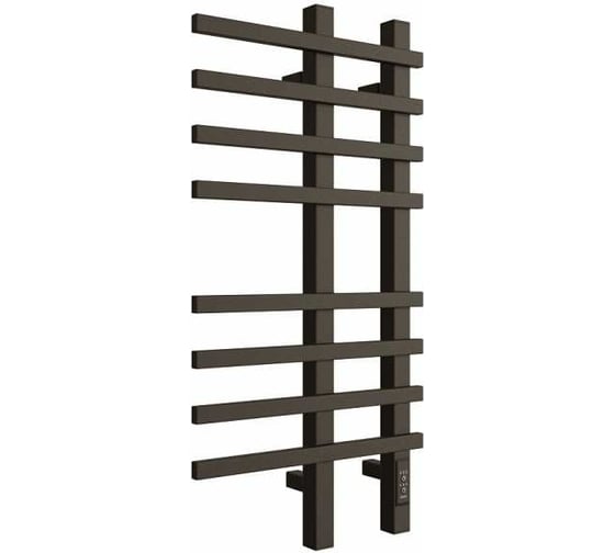 Изображение товара Полотенцесушитель Двин lx plaza neo 80/40 электрический к диммер квадрат, чёрный матовый 4657771770838