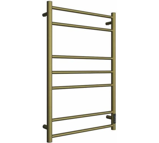 Изображение товара Полотенцесушитель Двин l neo 80/50 электрический 1"-1/2" к диммер, состаренная бронза матовая 4657795051814