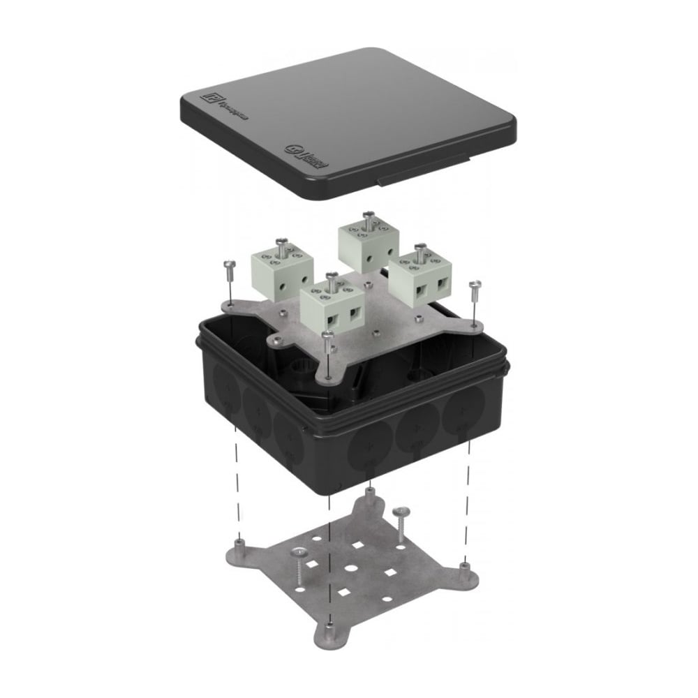 Изображение товара Огнестойкая коробка Промрукав для о/п двухкомпонентная Е15-Е120 100x100x40 1шт 60-0303-9005-FR6.0-8