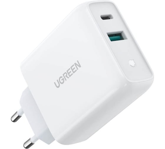 Изображение товара Сетевое зарядное устройство Ugreen USB A + USB C 36W Wall Charger, цвет белый 60468