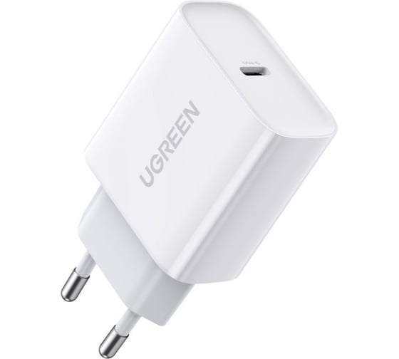 Изображение товара Сетевое зарядное устройство Ugreen USB C 20W PD, цвет белый 60450