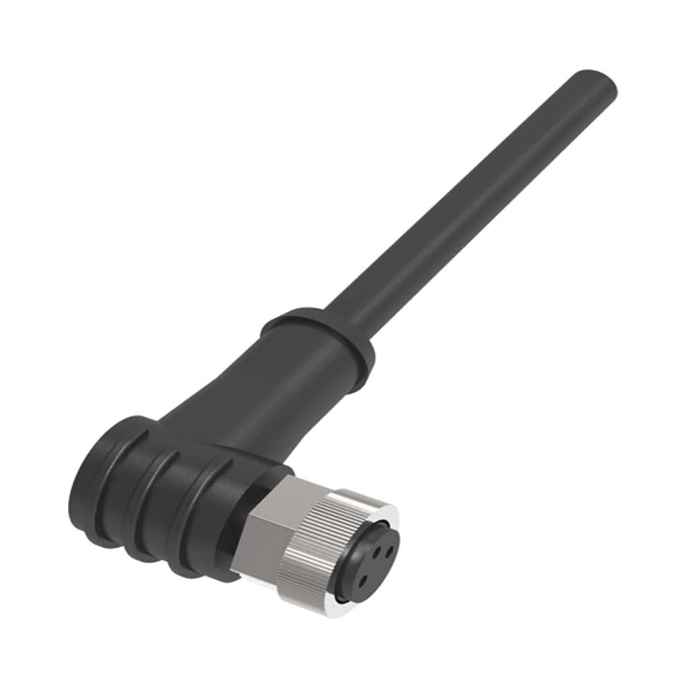 Изображение товара Соединитель кабельный, Розетка, Угловой с кабелем, Пластик 3-PINIP67, кабель 2 м, 60 AC/DC NO/NC ТЕКО CS S49L-1-2 07-00037214