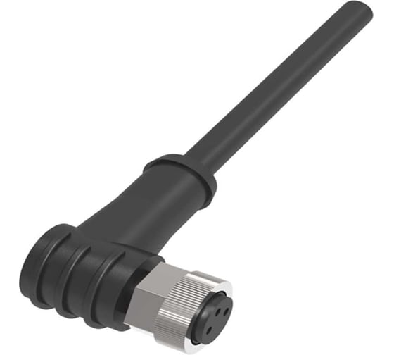 Изображение товара Соединитель кабельный, Розетка, Угловой с кабелем, Пластик 3-PINIP67, кабель 2 м, 60 AC/DC NO/NC ТЕКО CS S49L-1-2 07-00037214