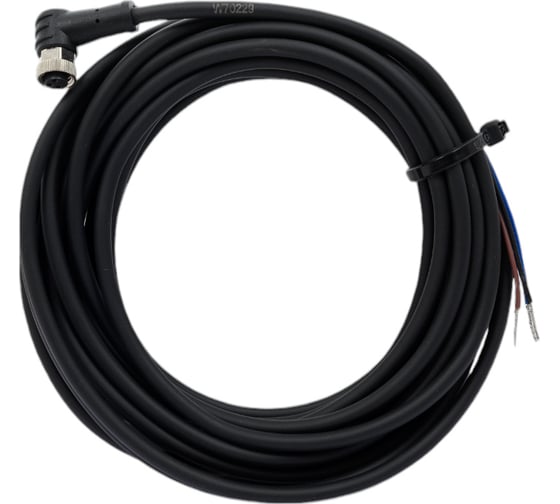 Изображение товара Соединитель кабельный, Розетка, Угловой с кабелем, Пластик 3-PINIP67, кабель 5 м, 60 AC/DC NO/NC ТЕКО CS S49L-1-5 07-00037215