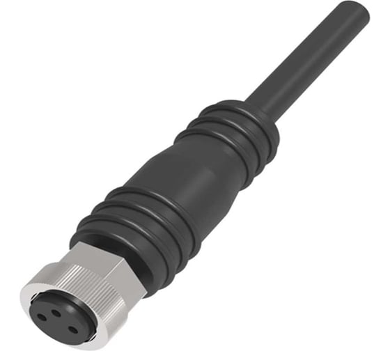 Изображение товара Соединитель кабельный, Розетка, Прямой с кабелем, Пластик 3-PINIP67, кабель 5 м, 60 AC/DC NO/NC ТЕКО CS S48L-1-5 07-00037213